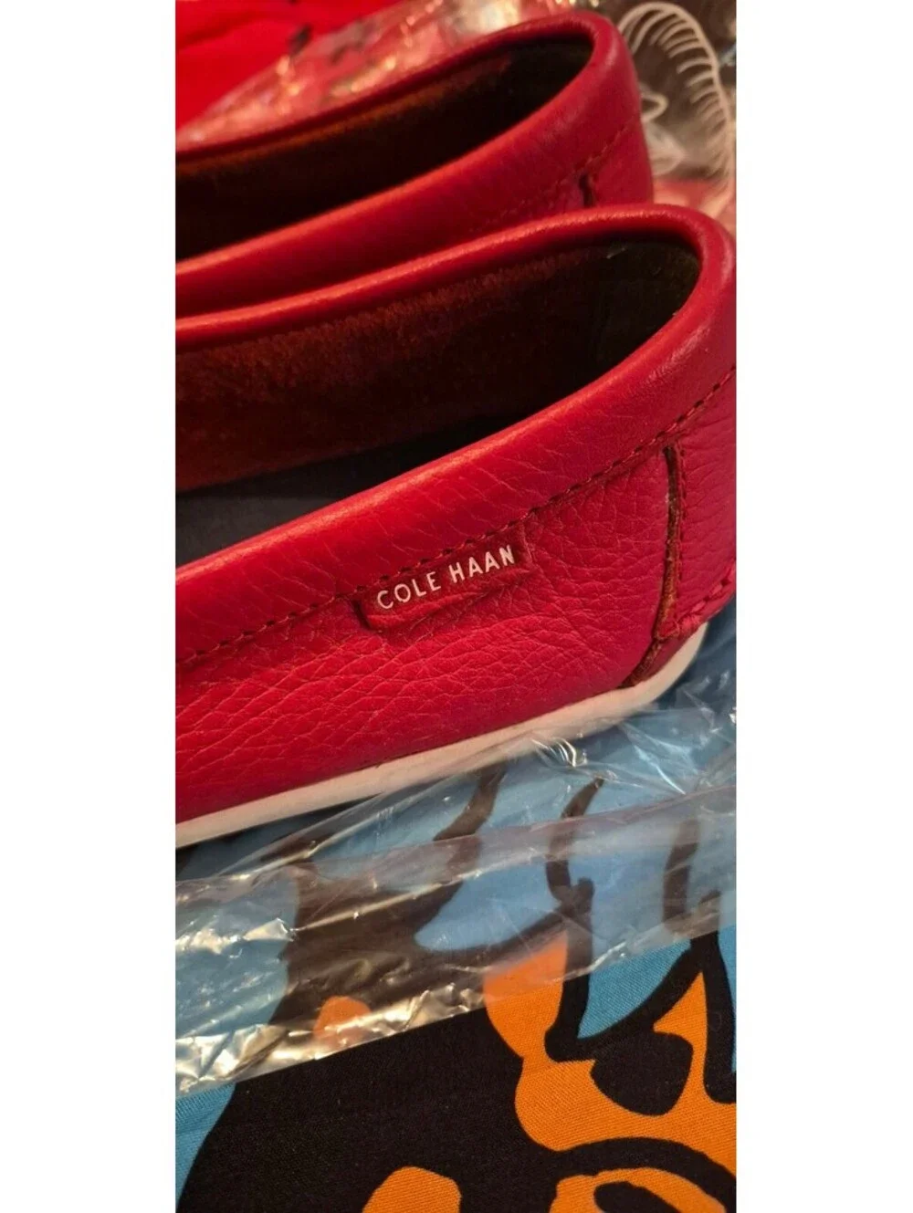 Cole Haan Women's Red Leather Penny Loafers Size 9.5 B